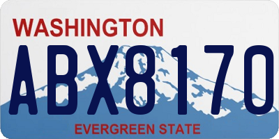WA license plate ABX8170