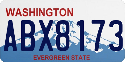 WA license plate ABX8173