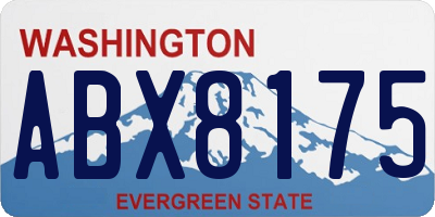 WA license plate ABX8175