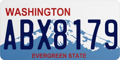WA license plate ABX8179