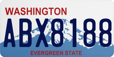 WA license plate ABX8188