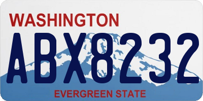 WA license plate ABX8232