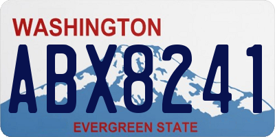 WA license plate ABX8241