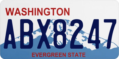 WA license plate ABX8247