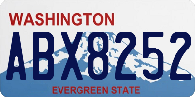 WA license plate ABX8252