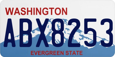 WA license plate ABX8253