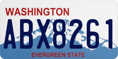 WA license plate ABX8261