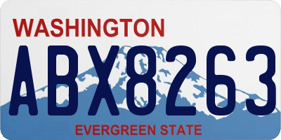 WA license plate ABX8263