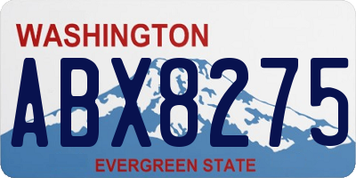 WA license plate ABX8275