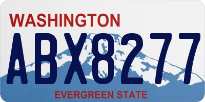 WA license plate ABX8277