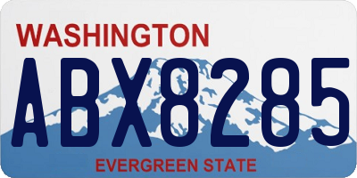 WA license plate ABX8285