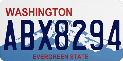 WA license plate ABX8294