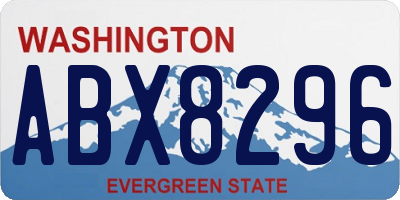 WA license plate ABX8296