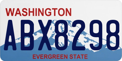 WA license plate ABX8298