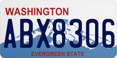WA license plate ABX8306
