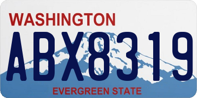 WA license plate ABX8319