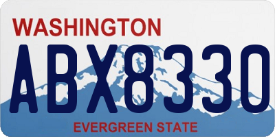 WA license plate ABX8330