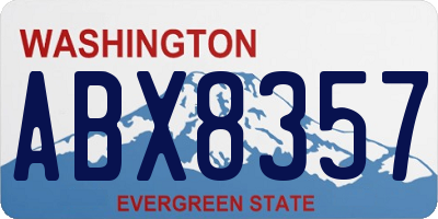WA license plate ABX8357