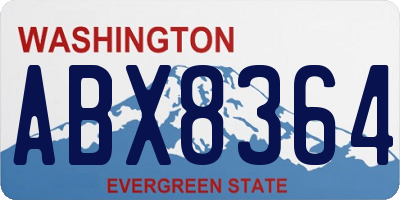 WA license plate ABX8364