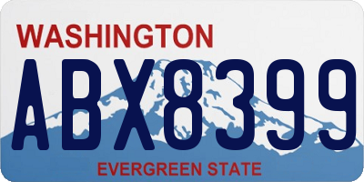 WA license plate ABX8399