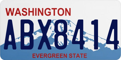 WA license plate ABX8414