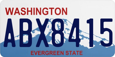 WA license plate ABX8415