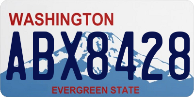WA license plate ABX8428