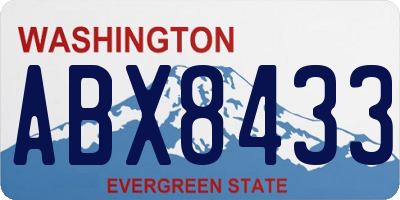 WA license plate ABX8433