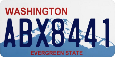 WA license plate ABX8441