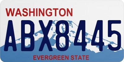 WA license plate ABX8445