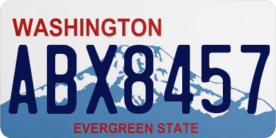 WA license plate ABX8457