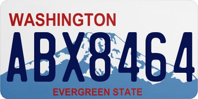 WA license plate ABX8464