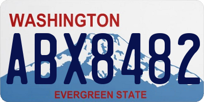 WA license plate ABX8482