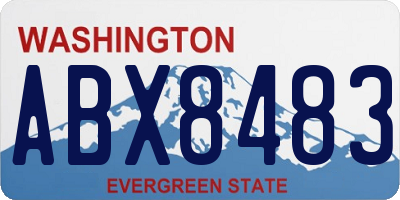 WA license plate ABX8483