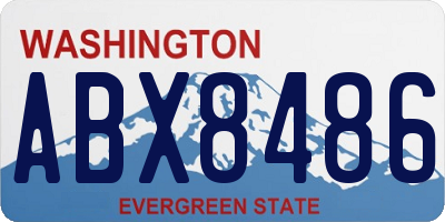 WA license plate ABX8486