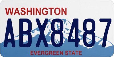 WA license plate ABX8487