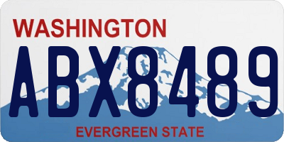 WA license plate ABX8489