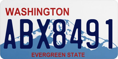 WA license plate ABX8491