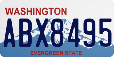WA license plate ABX8495