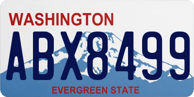 WA license plate ABX8499