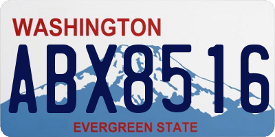 WA license plate ABX8516