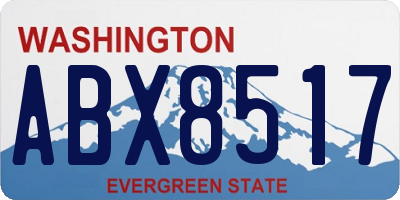 WA license plate ABX8517