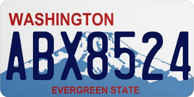 WA license plate ABX8524