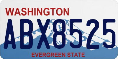 WA license plate ABX8525