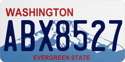WA license plate ABX8527