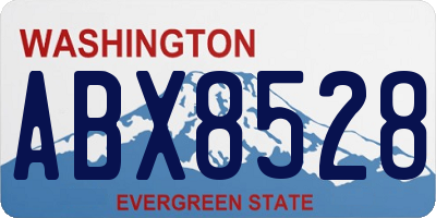 WA license plate ABX8528