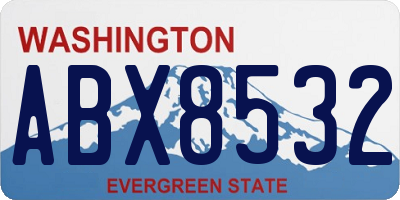 WA license plate ABX8532