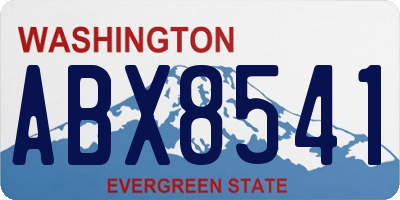 WA license plate ABX8541