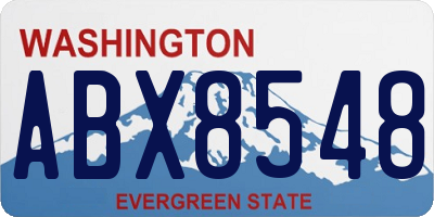 WA license plate ABX8548