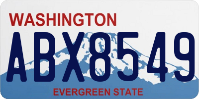 WA license plate ABX8549